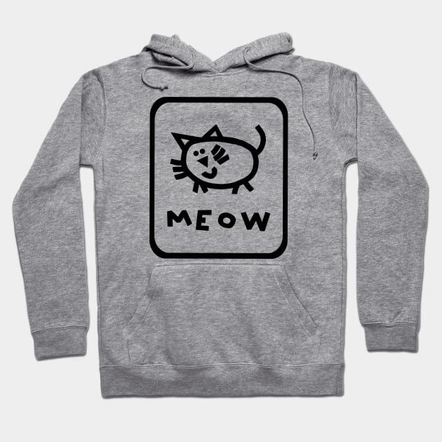 Self Portrait Cat Outline Hoodie by ellenhenryart